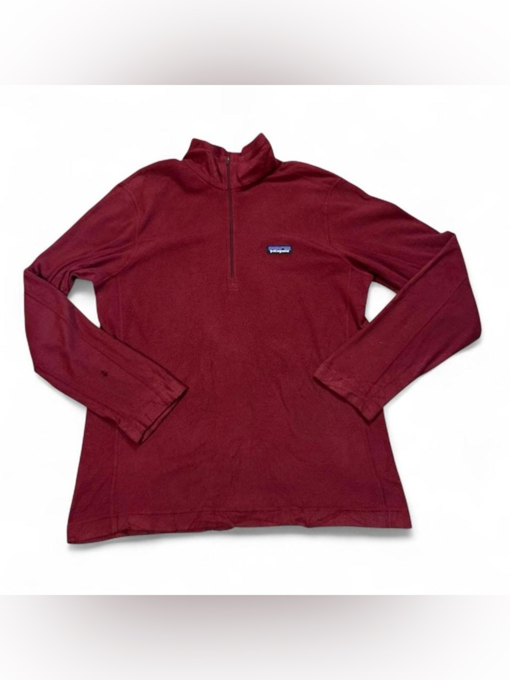 Patagonia Women’s Red Quarter Zip Micro D‎ Fleece Jacket Size Medium
